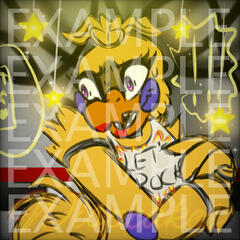 FNaF Example: Waist Up | Colored Sketch | Simple BG | Simple Lighting